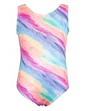 QoozZ Big Girls' Rainbow Gymnastics Leotard 2T