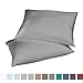 Empyrean Bedding Pillow Cases King - Soft King Pillow Cases - King Size Pillow Cases - King Pillow Cases Set of 2 - Premium Hotel Pillowcases King Size -Silver Light Gray