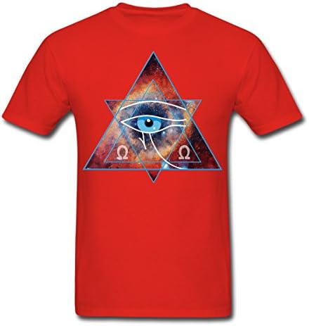Eye of Horus Unlimited Nebula Graphic Men's Women's Unisex T Shirt,Eye Of Horus T Shirt All Seeing Eye Forever,091 (Red, X-Large)