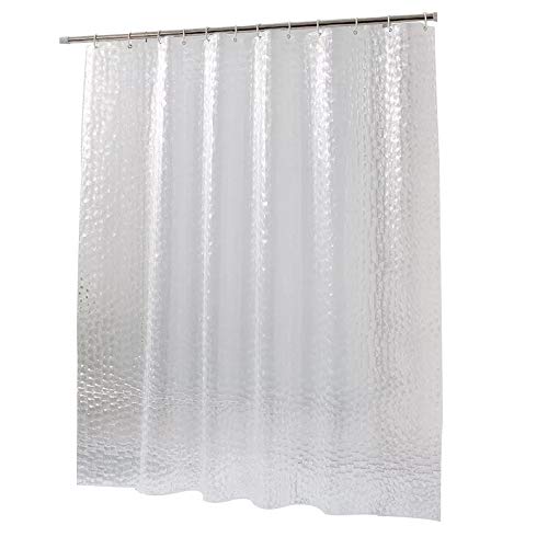 Adwaita 10 Guage Newest Design Clear Shower Curtain Liner Heavy Duty EVA Plastic Mildew Fre New 3D Water Cube Clear Shower Curtain Liner-No Odors, No Chemicals, Eco Friendly