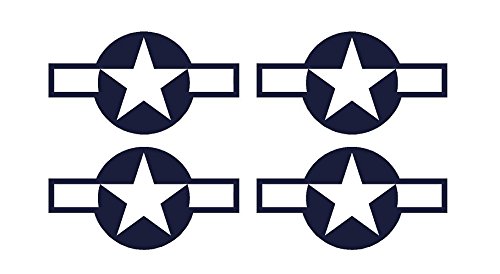 Set of 4 Remote Control (RC4) Blue White Stars and Bar 9