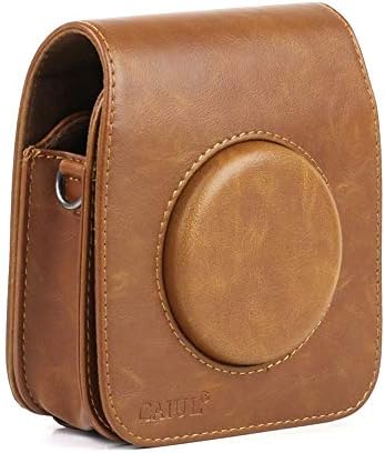 Leather Camera Case Vintage PU Leather Camera Case Protective Bag for Polaroid SQ10 Camera, with Adjustable Shoulder Strap (Black) Mens Womens (Color : Brown)