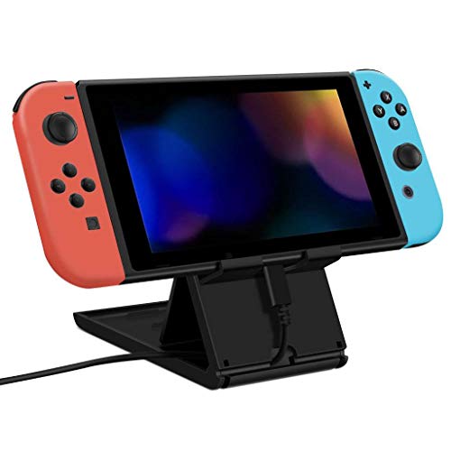 HORI Playstand - Supporto nero per Nintendo Switch - Licenza Ufficiale Nintendo