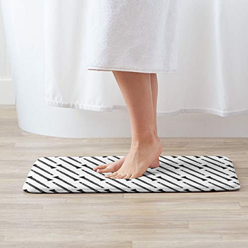 WOWINNER Luxury Clarinet Musical Instrument Floor Mat Size 19.7 by 31.5 Inch Maximum Absorbent Soft Non-Slip Thick Bath Rug Machine Wash Easier to Dry for Bedroom Kitchen Livingroom Bathroom Rug