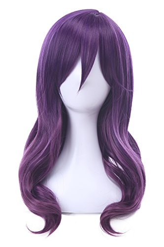 Nuoqi Anime Sweet Girl Serinuma Kae Purple Curly Wavy Hairs Cosplay Wig