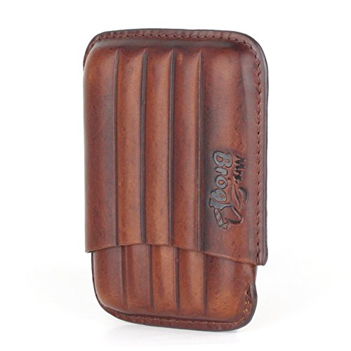 Leather Cigar Case - Two Tone Aniline Leather - [Tan] - Thumbnail 7