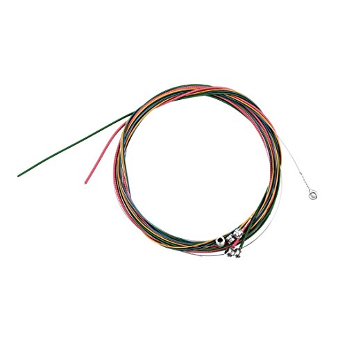 Baynne Colorful 1-6 E B G D A E Rainbow Colorful Strings Set for Acoustic Guitar
