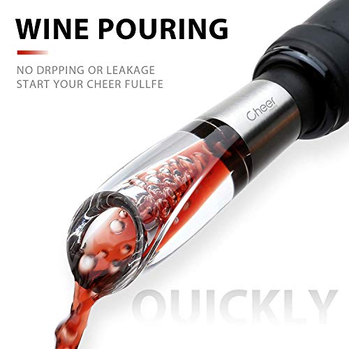 Electric Wine Opener Gift Set with Foil Cutter, Mini Wine Pump Sealer and Stopper with Date Marker, Wine Aerator Pourer and Batteries Included 7717-W102-03 - Thumbnail 2