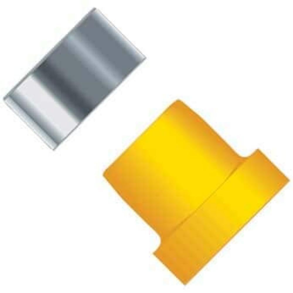 Idex Super Flangeless Ferrule, Yellow ETFE/SS Ring, 1/8inch OD Tubing, 1/4-28 Flat Bottom; 10/PK