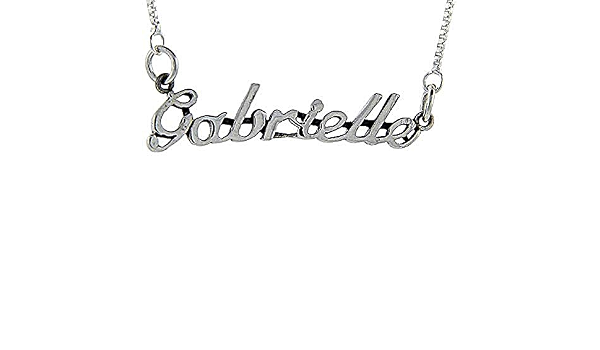 Sterling Silver Name Necklace Gabrielle 