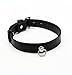 SMspade Leather Collar Choker Lockable Leather Collar Black for Men Women