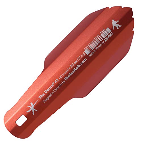 The Deuce(R) Ultralight Backpacking Potty Trowel in 3 Sizes (Fire