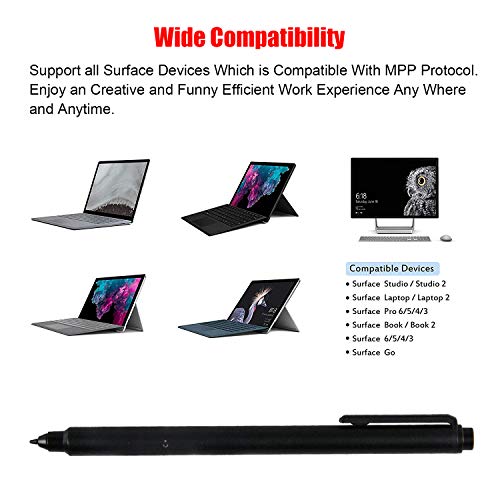 Surface Pen, Surface Pen for Surface Pro 4 and Surface Pro 3,4096 Levels of Pressure for High-Fidelity Writing, Drawing or Painting (Black)
