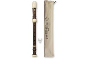 ZEESOON Youngchang Student Soprano BAROQUE Recorder with Cleaning Rod, Case Bag Musical Instrument (Brown) YSRWB-140
