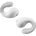Open Ear Clip On Headphones Bluetooth 5.3 Wireless Earbuds 4 HD Mic with 50 Hours Reproduction LED Display Charging Case, 2024 New Air Conduction Headphones, IPX7 Waterproof Sport Ear Buds, White