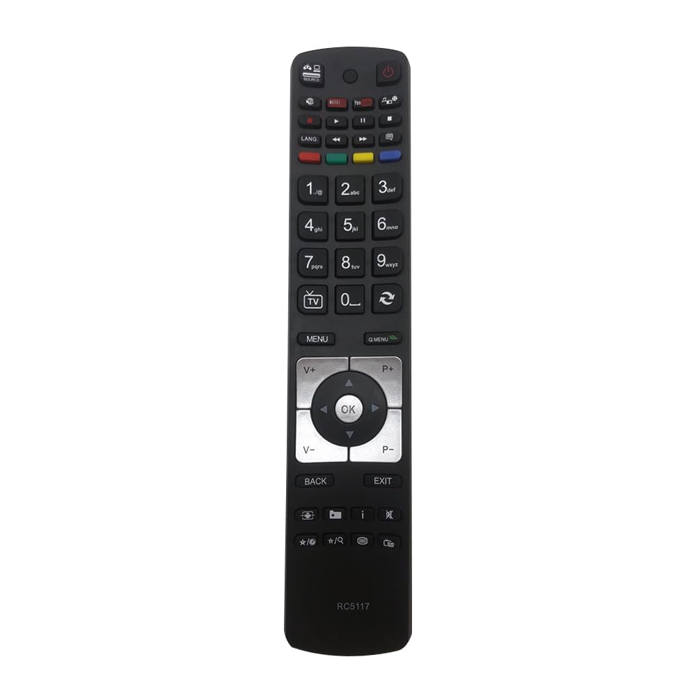 New Replacement Hitachi TV Remote Control RC5117 for All Hitachi Telefunken TV RC5118 42HYT42U 50HYT62U H 50HYT62UH - No Setup Needed