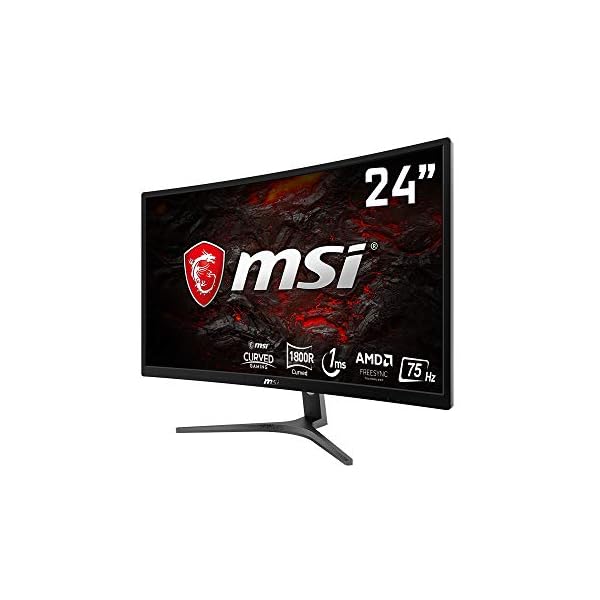Msi Optix G241vc Monitor Gaming Curvo 24 Fullhd 75hz 19 X 1080 Pantalla Curva 1ms Respuesta Amd Freesync Negro Superdescontos