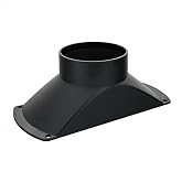 POWERTEC 70150 Rectangular Dust Hood Collector &ndash; ABS Plastic, 4 Inch OD Attachment for Woodworking Dust Collection Hose and Fittings