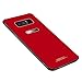 Samsung Galaxy Note 8 Case,Luhuanx Note 8 Glass Case,Tempered Glass Back Cover + TPU Frame Hybrid Shell Slim Case for Note 8,Galaxy Note 8 Red Case, Anti-Scratch Anti-Drop (Red)