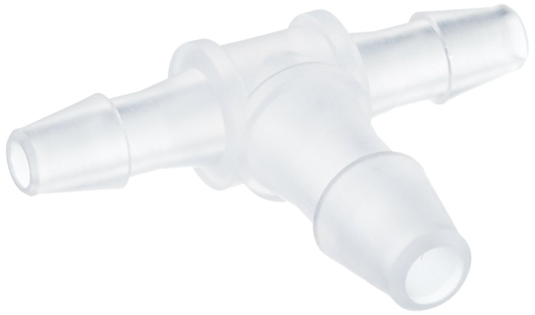 Neolab 0974 T-Connector, PP 1 x 3.2, 4.2 mm, 2 x 2.4/3.4 mm Natural Colour (Pack of 10)