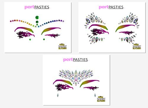 BODY fancy, Body All Stars pert PASTIES FACE & BODY STICKERS 3 Crystal, Gem & Rhinestone Party Jewels