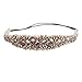 Sanwood Handmade Rhinestone Crystal Bohemia Stylish Crystal Beaded Elastic Fashion Headband (Pack of 1)