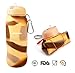 Cooque Collapsible Water Bottle Leak Proof Silicone Foldable for Sports Camping Hiking Outdoor Travel Picnic Workout