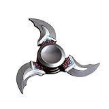 Nation Tri-Fidget Finger Hand Spinner Triangle EDC Metal Focus ADHD Autism GYRO Toy (Black)