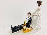 Wedding Comical Bride Pulling Groom With Beer