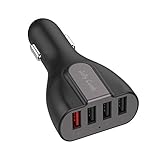 Car Charger Jelly Comb 54W Quick Charge 3.0 4 Port Rapid USB Car Charger Adapter for Galaxy S8 / Plus, S7, S6, LG V10, Google Nexus 6, iPhone X / 8 / 7 / 6s / Plus / iPad / Pro / Mini and more.