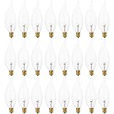 haraqi 24 Pack Candelabra Flame Tip CA10 60W E12
