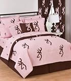 Browning Buckmark Pink Comforter Set - Queen