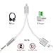 iphone 7 / 7 plus / 8 / X adapter, (Support iOS 10.3, 11)Cone 2 in 1 Lightning Adapter and Charger, Lightning to 3.5mm Aux Headphone Jack Audio Gender Adapter for iphone X, 8, 8 plus, 7(Silver)