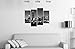 Chicago Wall Art Chicago Skyline at Night in Black and White Picture Cityscape Print On Canvas Giclee Artwork for Wall Decor