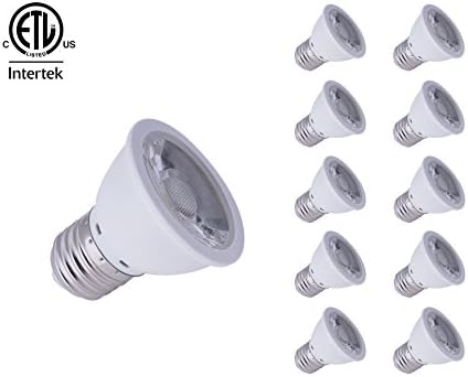 Pot Light PAR16 LED, Dimmable. COB, Warm White 3000K OR Pure White 5000K, 6W, 450LM, 40 degree beam angle, ETL Certificated, LED Wholesaler, CAN LIGHTING INC, 10 packs in one box ( Pure White 5000K)