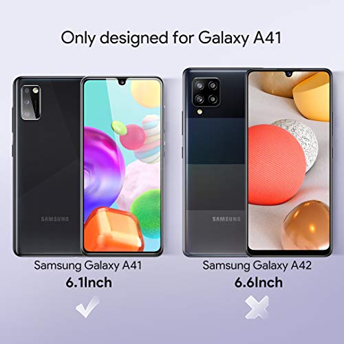 [2+3 Pièces] LϟK Verre Trempé Compatible avec Samsung Galaxy A41 avec 2 Pièces Protection Écran + 3 Pièces Caméra Arrière Protecteur - sans Bulles Ultra Dureté Empreintes Digitales de Support