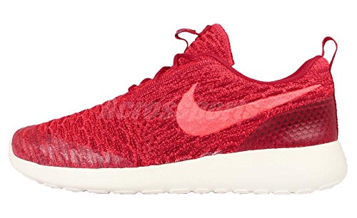 Nike Womens Roshe One Flyknit Running Shoes-Gym Red/Bright