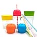 Silicone Sippy Cup Lids, Philyer Make Any Cup Spill-Proof Training Cup or Bottle for Babies,Toddlers and Kids , BPA Free, Leak Proof - 5 Pack Straw Lids and Drinking Straws