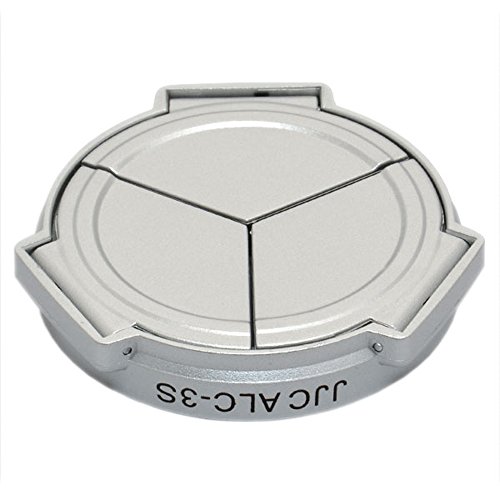 JJC ALC-3S Self-Retaining Auto Open Close Auto Lens Cap For Panasonic Lumix DMC LX3 Leica D-LUX4 Silver