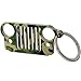 LROEZR 3D Font Grill Keychain Chain Key Ring for Jeep Driver Enthusiast Automotive Laser Cut 304 Stainless Steel Keyring (Camo)