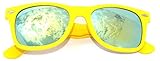 Classic Vintage Full Mirror Lens Sunglasses Colored Frame Matte Retro
