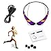 Bluetooth Headphones Headset Rymemo Metallic-feeling Soft Polishing Wireless Music Earphones Stereo Earbuds Sports/running Magnetic Neckband Style for Cellphone£¬ Gold-Purple