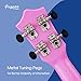 Soprano Ukulele Hawaiian Guitar Musical Instrument with Nylon Strings for Students Beginners Kids Students, FUYXAN 21 Inch Ukulele Toy for Kids Starter Uke for Gift, Pink
