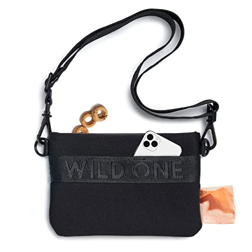 Wild One Leckerli-Beutel – Recycelter Strick, Schwarz