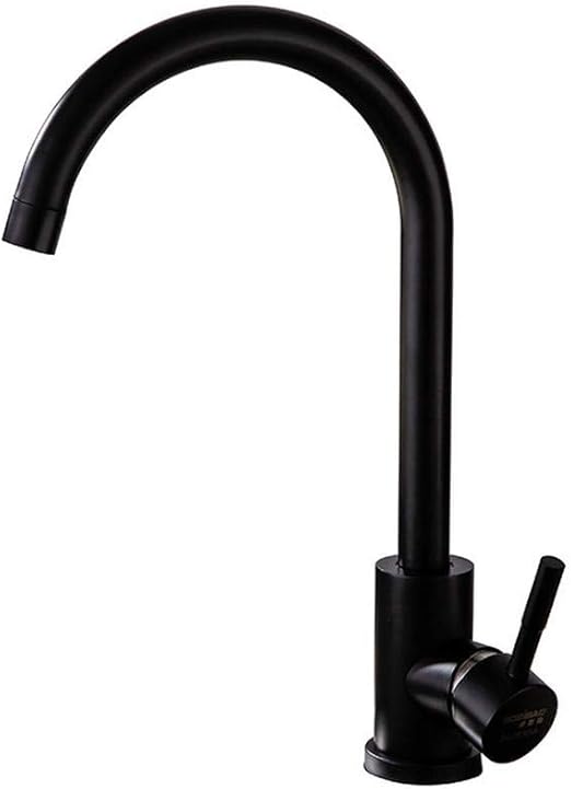 Grifo De La Cocina De Acero Inoxidable Cepillado Grifo Negro Pintura