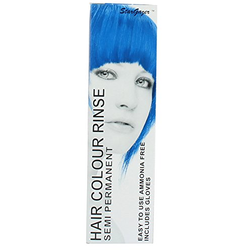 StarGazer Semi Permanent Hair Color - CORAL BLUE - Amonia Free Hair Dye Includes Gloves