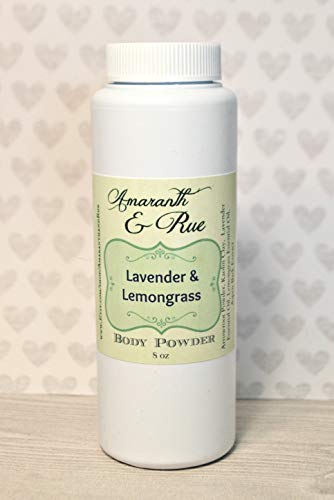 Natural Lavender & Lemongrass Body Powder 8 oz Amaranth & Rue