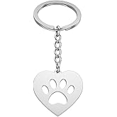 DONWOIE Keychain with paw - Pet Lover Gift, Cute Key Chains for Women