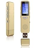 MAOZUA 8GB Professional Digital Voice Recorder Rechargeable USB Voice-Activated Recording Voice Recorder with MP3 Player for Meetings Lectures Classes and Interviews