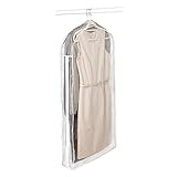 Richard's Homewares - Clearly Organized Frameless Long Dress Bag - 22" D x 54" H x 5" W - Clear